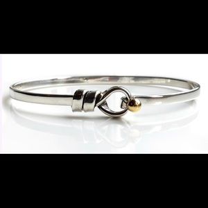 TIFFANY & CO. STERLING SILVER/GOLD BANGLE